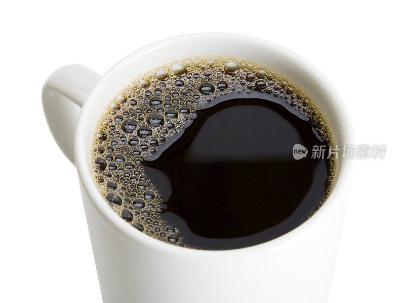 隔离杯的现煮咖啡(与Clipping Path)